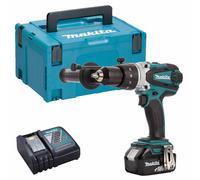 Makita DHP458Z 18V Combi Drill with 1 x 5.0Ah Battery Charger & Type 3 Case