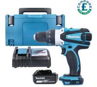 Makita DHP458Z 18V Cordless Combi Drill + 1 x 5Ah Battery, Charger, Case & Inlay