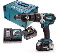 Makita DHP458Z 18V Cordless Combi Drill with 2 x 3Ah Batteries, Charger & Case