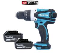 Makita DHP458Z 18V Li-ion Cordless Combi Drill Body With 2 x 5Ah Batteries