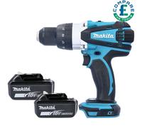 Makita DHP458Z 18V Li-ion Cordless Combi Drill Body With 2 x 5Ah Batteries