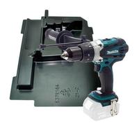 Makita Dhp458Z 18V Lithium Ion Lxt Combi Hammer Drill Metal Chuck + Makpac Inlay