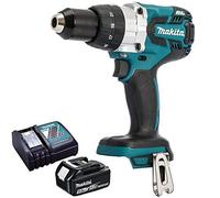 Makita DHP481Z 18v LXT Lithium-Ion Combi Hammer Drill with 1 x 5.0Ah BL1850 Battery & DC18RC Charger, 18 V