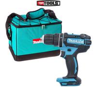 Makita DHP482 18V Cordless Combi Drill with 831327-5 16"/41cm Canvas Nylon Bag