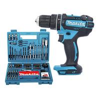Makita DHP482 18V LXT Combi Drill with B-53811 100Pcs Drill & Screwdriver Set