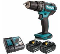 Makita DHP482 LXT 18V Combi Drill With 2 x 6.0Ah Batteries & Charger