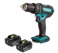 Makita DHP482 LXT 18V Combi Drill With 2 x BL1860 6.0Ah Batteries