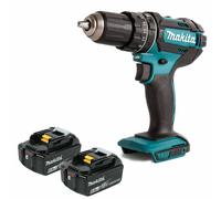 Makita DHP482 LXT 18V Combi Drill With 2 x BL1860 6.0Ah Batteries