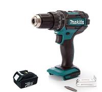 Makita DHP482BL1830 DHP482Z Combi Drill 18V Cordless LXT Li-ion with BL1830 3.0Ah Battery, 18 V, Blue, Small, Set of 2 Pieces