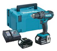 Makita Dhp482Rfj 18V Lxt Combi Hammer Drill - 2 X 3.0Ah Batteries + Charger