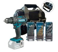 Makita Dhp482Z 18V Lxt 2 Speed Cordless Combi Drill Bare + Bag + 16Pc Bit Set