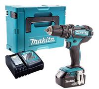 Makita DHP482Z 18V LXT Combi Drill with 1 x 5.0Ah Battery Charger & Makpac Case