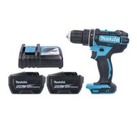 Makita Dhp482Z Drill 18V Lxt Cordless 1/2" 2-Speed Keyless Chuck Max 62Nm Combi Drill With 2 X 12Ah Batteries & Charger