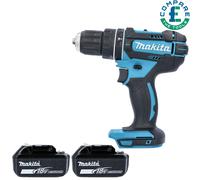 Makita DHP482Z LXT 18V Cordless 2-Speed Combi Drill With 2 x 5.0Ah Batteries