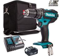 Makita DHP482Z LXT 18V Cordless Combi Drill With 1 x 5.0Ah BL1850 + DC18RC + Bag