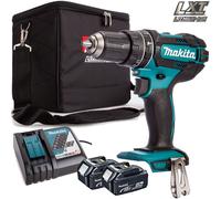 Makita DHP482Z LXT 18V Cordless Combi Drill With 2 x 5.0Ah BL1850 + DC18RC + Bag