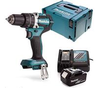 Makita DHP484 18V LXT Li-ion Brushless Combi Drill with 1 x 5.0Ah Battery, Charger, Case & Inlay