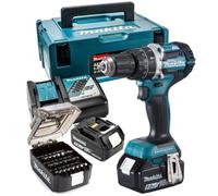 Makita Dhp484Tjx9 18V Lxt Brushless Combi Hammer Drill Anniversary Kit 2X5Ah