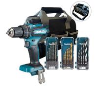 Makita Dhp485Z 18V Lxt Brushless Combi Hammer Drill Bare + Bag + 16Pc Bit Set