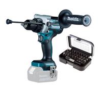 Makita DHP486Z 18v LXT Brushless Combi Hammer Drill + 30PC Screwdriver Bit Set