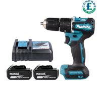 Makita DHP487 18V LXT Brushless Combi Drill With 2 x 6.0Ah Batteries & Charger