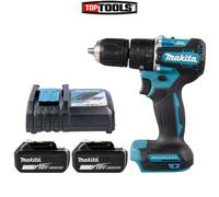Makita DHP487 18V LXT Brushless Combi Drill With 2 x 6.0Ah Batteries & Charger