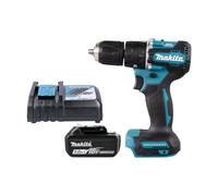 Makita DHP487RTX4 18V LXT Cordless Brushless 1/2" 2-Speed Keyless Chuck Max 40Nm Combi Drill with 1 x 5.0Ah Battery & Charger