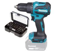 Makita Dhp487Z 18V Lxt Lithium Brushless Combi Hammer Sub Compact + 30Pc Set