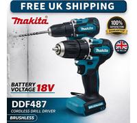 Makita DHP487Z Cordless 18V Brushless Sub-Compact Hammer Drill Driver Body Only