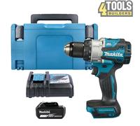 Makita DHP489 18V LXT BL 2-Speed Combi Drill With 1 x 5Ah Battery Charger & Case