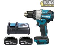 Makita DHP489 18V LXT Brushless 2-Speed Combi Drill + 2x 3Ah Batteries & Charger