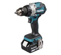 Makita DHP489 18v LXT Cordless Brushless Combi Drill 2 x 5ah Li-ion Charger Case