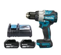 Makita Dhp489Z 18V Lxt Cordless Brushless 1/2" 2-Speed Keyless 40Nm 620W Combi Drill With 2 X 3Ah Batteries & Charger