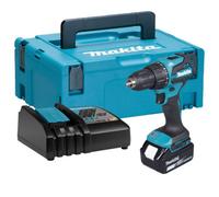 Makita DHP490RT1J 18V Li-ion LXT Brushless Combi Drill Complete with 1 x 5.0 Ah Battery and Charger Supplied in a Makpac Case