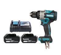 Makita Dhp492Z Drill 18V Lxt Cordless Brushless Combi Drill With 2 X 5Ah Bateries & Charger