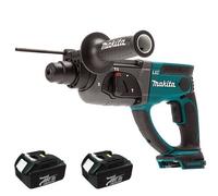 Makita DHR202 18V SDS Plus Rotary Hammer Drill with 2 x 3Ah Battery BL1830