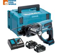 Makita DHR202RMJ 18v LXT SDS+ Plus Rotary Hammer 20mm Inc 2x 4.0Ah Batteries