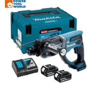 Makita DHR202RTJ 18v LXT SDS+ Plus Rotary Hammer 20mm Inc 2x 5.0Ah Batts