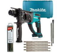Makita Dhr202Z 18V 2Kg Cordless Sds Hammer Drill 3 Function 10Pc Sds Set + Case