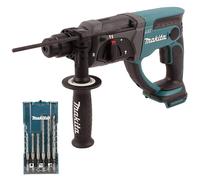 Makita DHR202Z 18V LXT SDS+ Rotary Hammer Drill with 6 Piece Drill Bit Set
