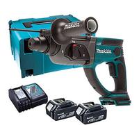 Makita DHR202Z 18V SDS + Hammer Drill with 2 x 5.0Ah BL1850 + DC18RC& Mak Case