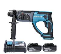Makita DHR202Z 18V SDS Plus Rotary Hammer with 2 x 3Ah Batteries & Charger