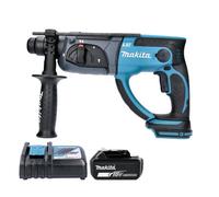 Makita Dhr202Z Drill 18V Lxt Cordless 20mm 230W Sds Plus Rotary Hammer Drill With 1 X 6Ah Battery & Charger