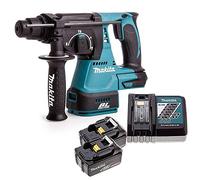 Makita DHR242Z 18v Brushless SDS+ Rotary Hammer + 2 x 5.0Ah Batteries & Charger
