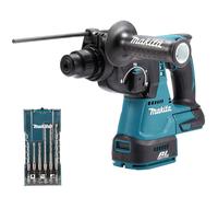 Makita DHR242Z 18V Brushless SDS+ Rotary Hammer Drill With 6 Piece Drill Bit Set