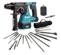 Makita DHR242Z 18v LXT SDS Rotary Hammer Drill 17PC Bit Set Chisel Keyless Chuck