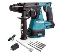 Makita Dhr242Z 18V Lxt Sds Rotary Hammer Drill + Sds Bits Chisel + Keyless Chuck