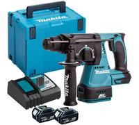 Makita DHR242Z 18V SDS+ Hammer Drill with 2 x 5.0Ah Batteries & Charger in Case