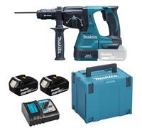 Makita DHR243RTJ 18V LXT Brushless SDS Plus Rotary Hammer Drill - 2 x 5.0Ah Battery Kit