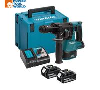 Makita DHR243RTJ 18V LXT Brushless SDS Plus Rotary Hammer Drill - 2 x 5.0Ah Battery Kit
